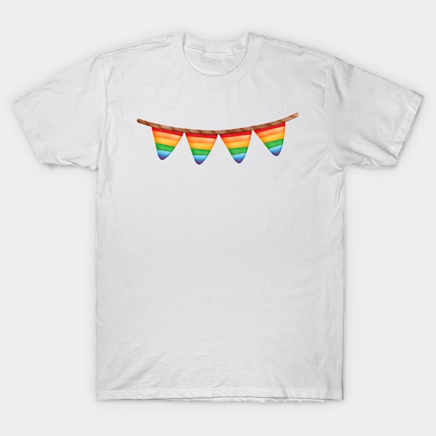 Pride LGBT rainbow banner 5 T-Shirt by tasimaDESIGN